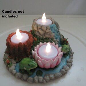 Frog Pond Tea Light Candle Holder 1999 Our America Gift